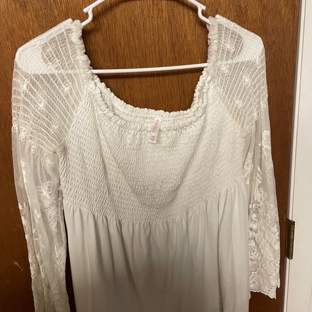 White off the shoulder top
